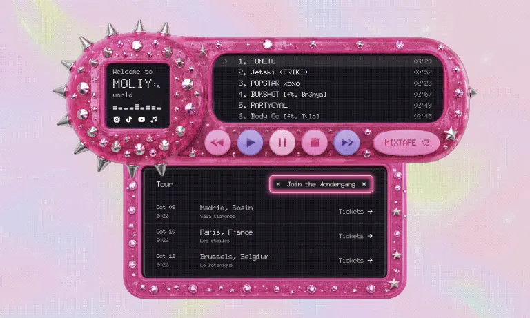MOLIY website design