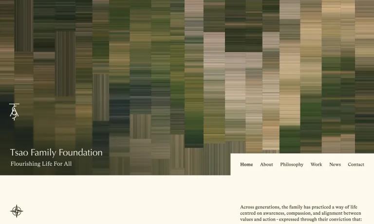 Tsao Family Foundation brand and website design